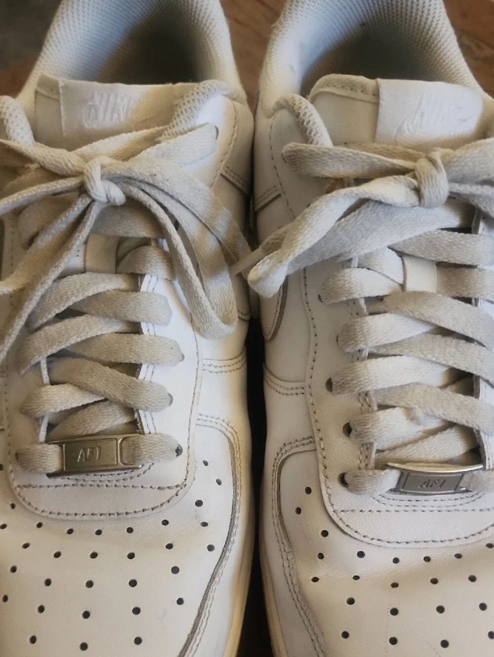 Nike White Men’s Air Force 1 Low-Top Leather Sneakers